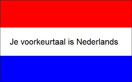 Klik hier als je Nederlands kiest